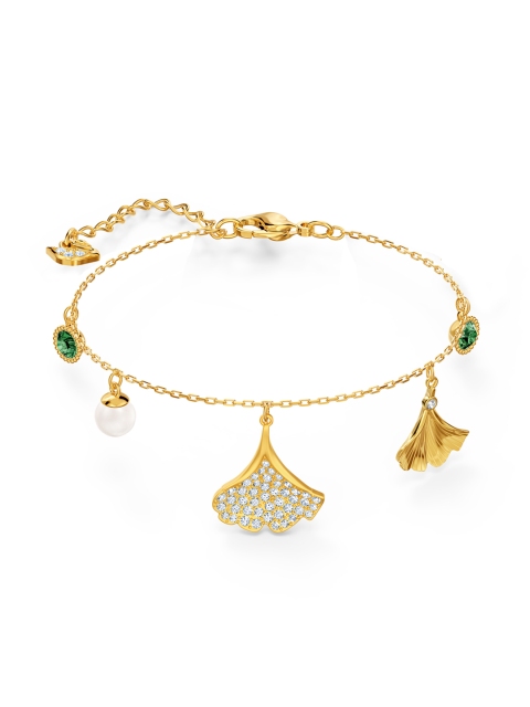 

SWAROVSKI Stunning Ginko Bracelet Green Gold-Tone Plated