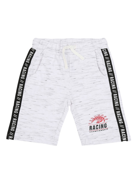 

Pantaloons Junior Boys White Printed Regular Fit Shorts