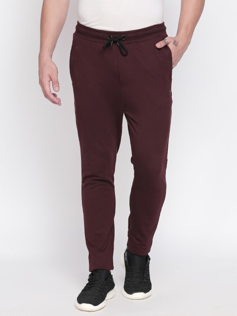 

Ajile by Pantaloons Men Burgundy Solid Slim-Fit Track Pants