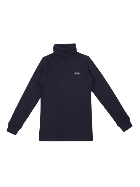 

CHALK by Pantaloons Girls Navy Blue Solid Sweatshirt