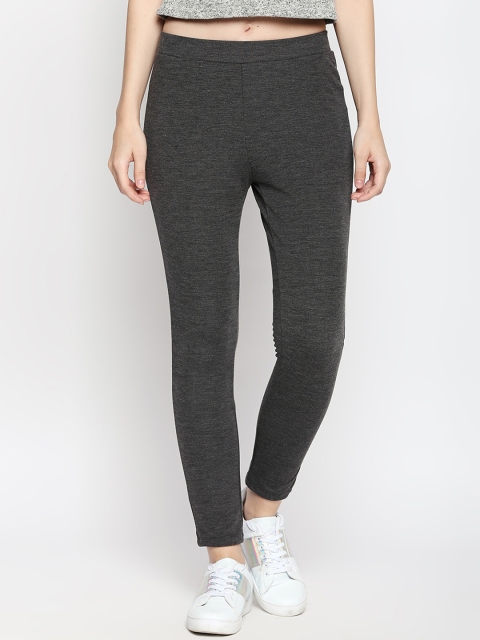 

Annabelle by Pantaloons Women Grey Solid Skinny-Fit Treggings