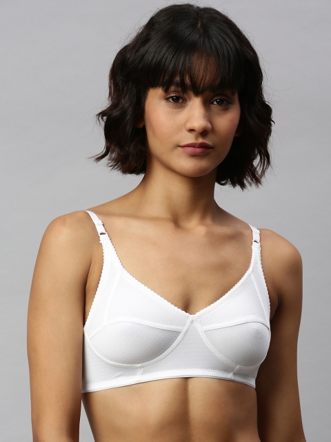 

Berrys Intimatess White Self Design Non-Wired Non Padded Everyday Bra