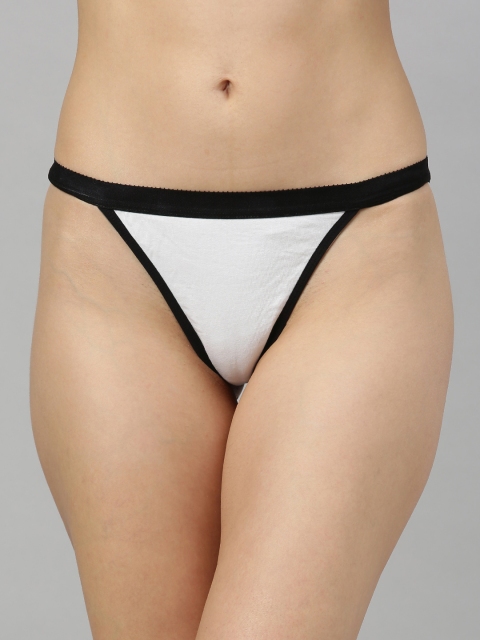 

Berrys Intimatess Woman's White Solid Thongs