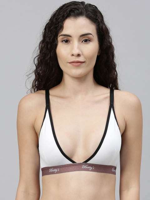 

Berrys Intimatess White Solid Non-Wired Non Padded Plunge Bra