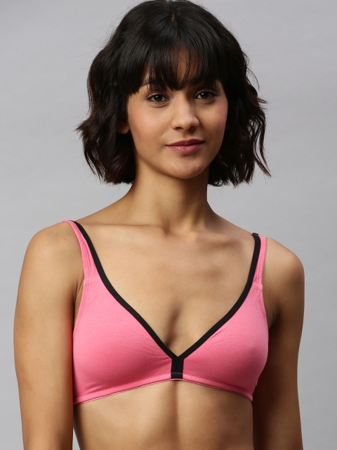 

Berrys Intimatess Pink Solid Non-Wired Non Padded T-shirt Bra
