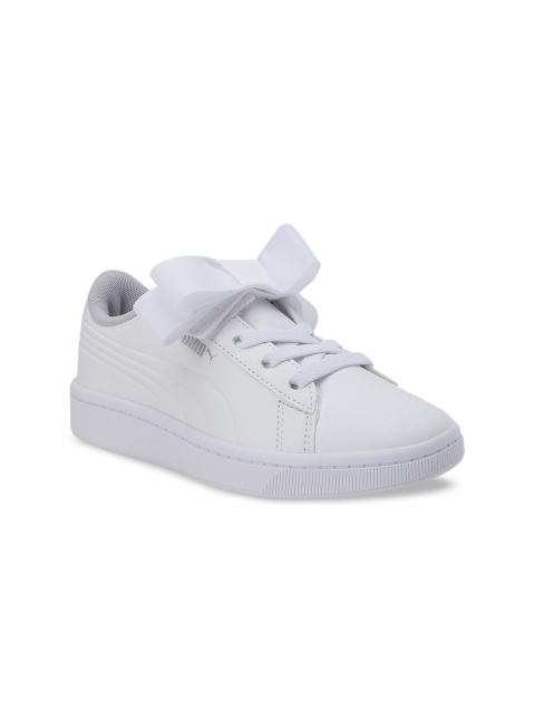 

Puma Girls White Solid Slip-On Sneakers