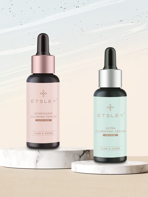 

ETSLEY Skin Care Serum Combo - Ultra Glow And Clarifying 30ml each, Peach