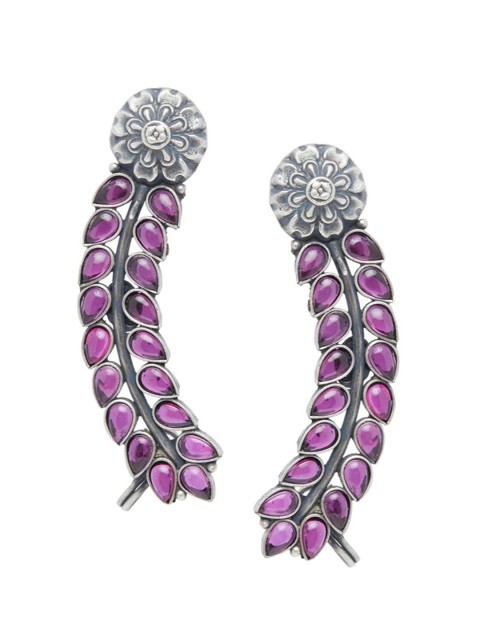 

ahilya Purple Floral 92.5 Sterling Silver Ear Cuff