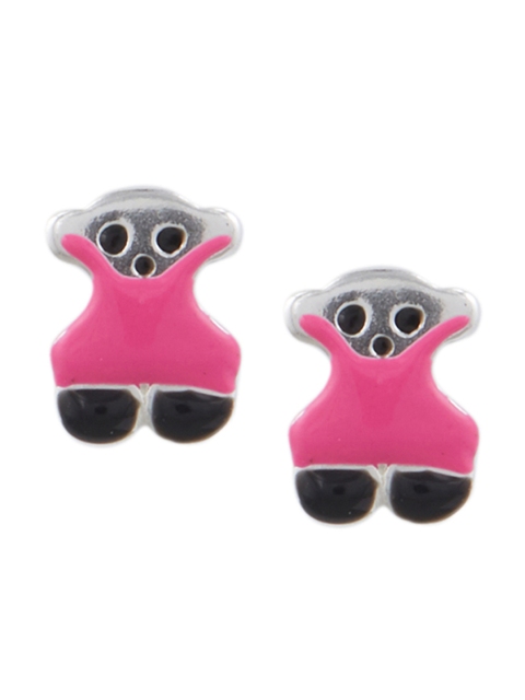 

ahilya Animal Shaped 92.5 Sterling Silver Studs, Pink
