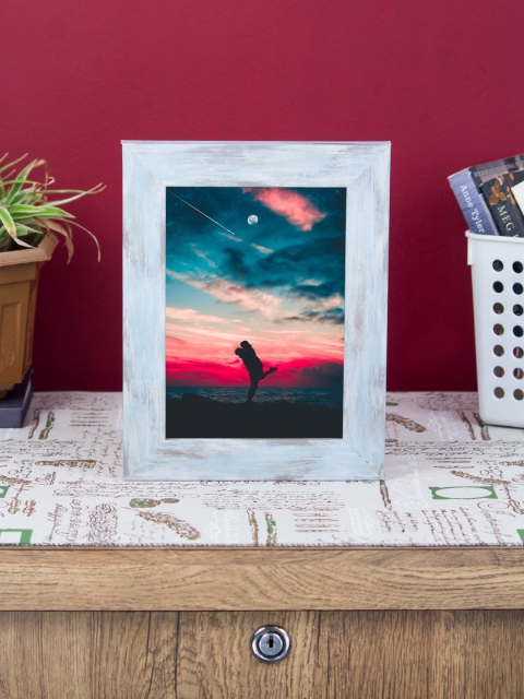 

WISHTANK Blue Solid Table Top Photo Frame