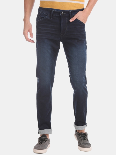 

U.S. Polo Assn. Men Blue Straight Fit Mid-Rise Clean Look Stretchable Jeans