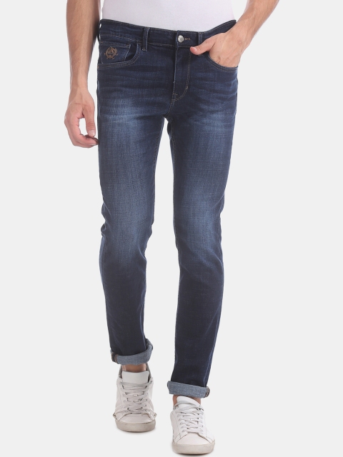 

U.S. Polo Assn. Men Blue Skinny Fit Mid-Rise Clean Look Stretchable Jeans