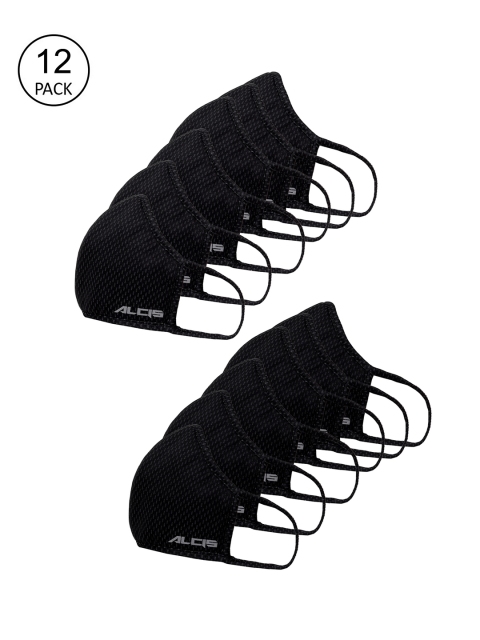 

Alcis Unsiex 12 Pcs Black & Grey Printed 3-Layered Reusable Ultrashield A95 Outdoor Masks