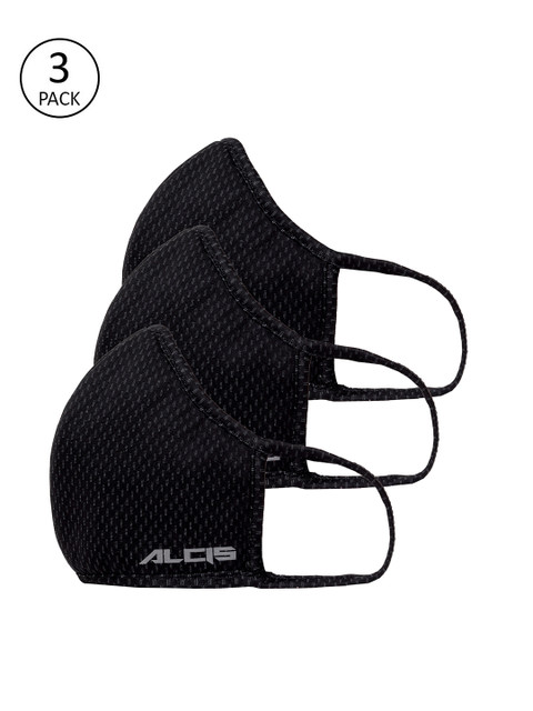 

Alcis Unsiex 3 Pcs Black & Grey Printed 6-Layered Reusable Ultrashield A95 Outdoor Masks
