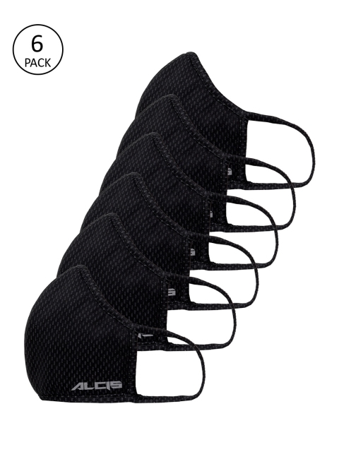 

Alcis Unsiex 6 Pcs Black & Grey Printed 3-Layered Reusable Ultrashield A95 Outdoor Masks