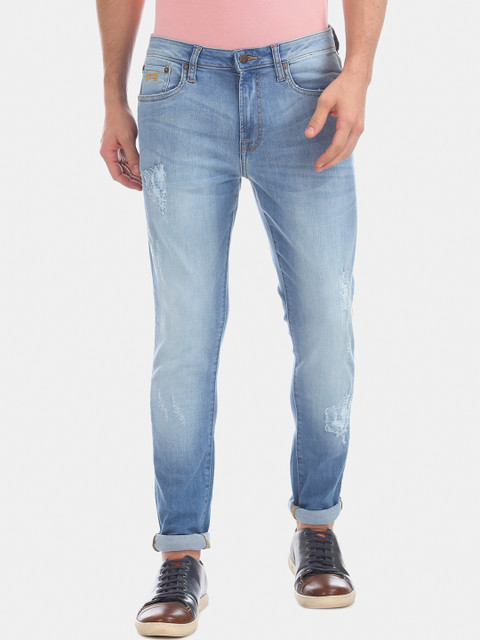 

Aeropostale Men Blue Skinny Fit Mid-Rise Mildly Distressed Stretchable Jeans