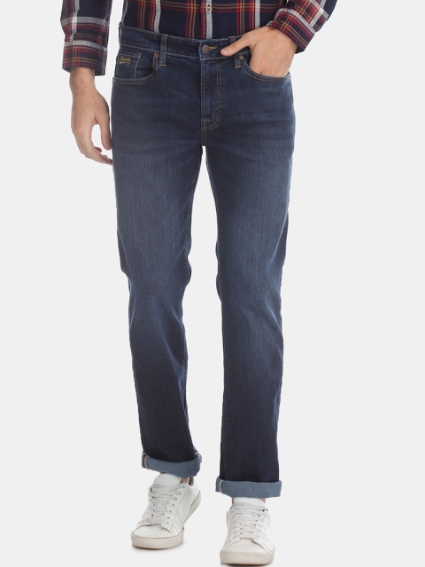 

Aeropostale Men Navy Blue Regular Fit Mid-Rise Clean Look Jeans