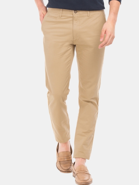 

U.S. Polo Assn. Men Khaki Slim Fit Solid Regular Trousers