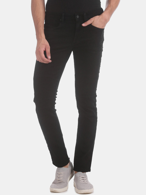 

Flying Machine Men Black Skinny Fit Low-Rise Clean Look Stretchable Jeans
