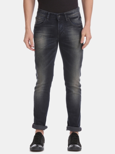 

Flying Machine Men Blue Straight Fit Mid-Rise Clean Look Stretchable Jeans