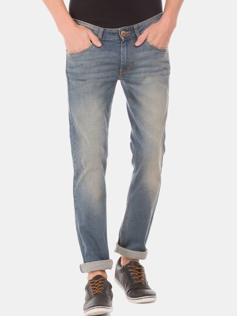 

Flying Machine Men Blue Skinny Fit Mid-Rise Clean Look Stretchable Jeans
