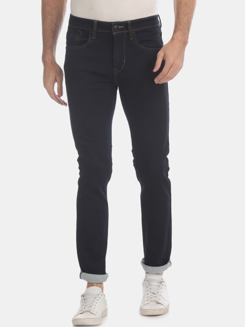 

Flying Machine Men Navy Blue Skinny Fit Mid-Rise Clean Look Stretchable Jeans
