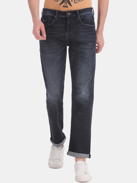 

Flying Machine Men Navy Blue Regular Fit Mid-Rise Clean Look Stretchable Jeans
