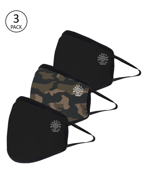 

Roadster Adults Multicolored PRO-TECHT Pack of 3 Reusable 5-Layer Protective Outdoor Masks, Multi