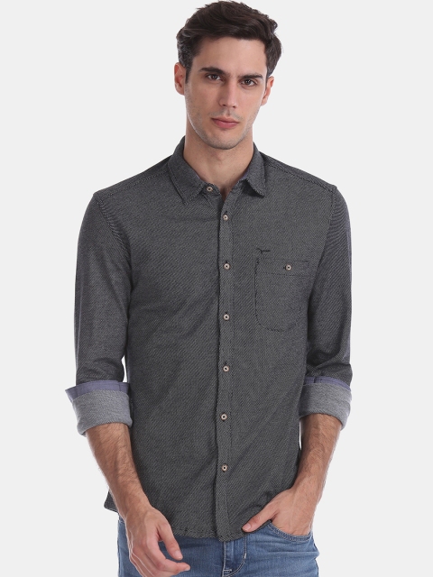 

Flying Machine Men Black Regular Fit Printed Casual Shirt