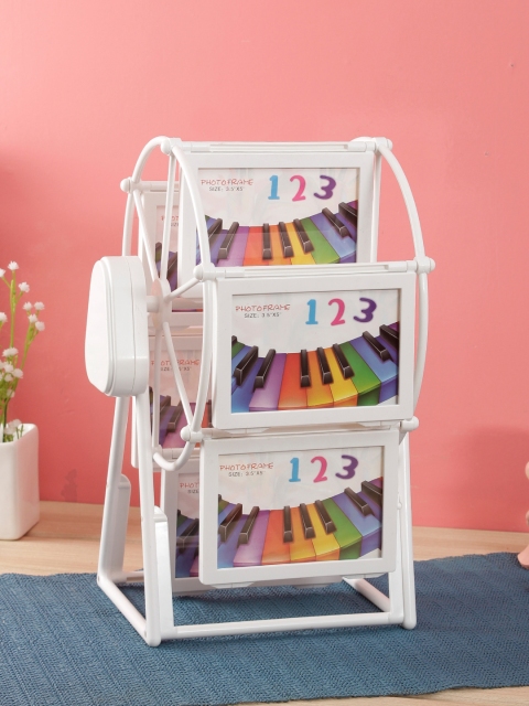 

WISHTANK White Solid Ferris Wheel-Shaped Happiness Photo Frame