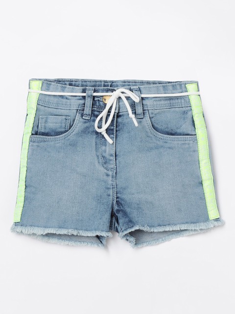 

Fame Forever by Lifestyle Girls Blue Solid Regular Fit Denim Shorts