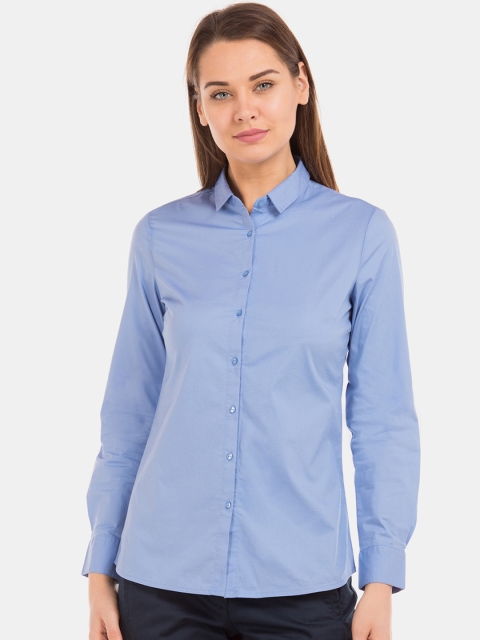 

Arrow Woman Blue Regular Fit Solid Formal Shirt