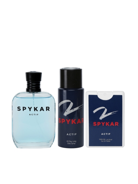 

SPYKAR Unisex Pack of 3 Actif Pefume, Deo & Pocket Perfume 270 ml, Blue