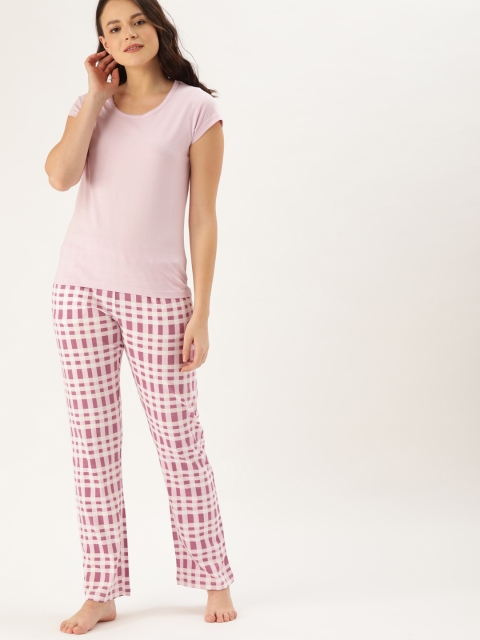 

Slumber Jill Women Purple Printed Night suit