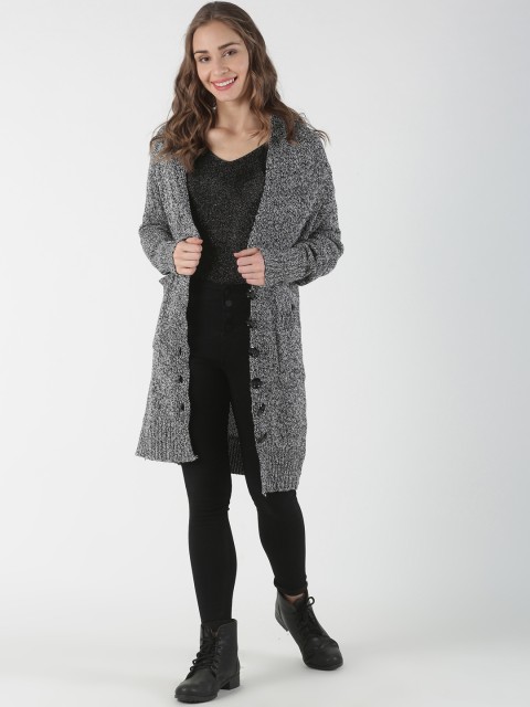 

Blue Saint Women Grey Solid Cardigan Sweater