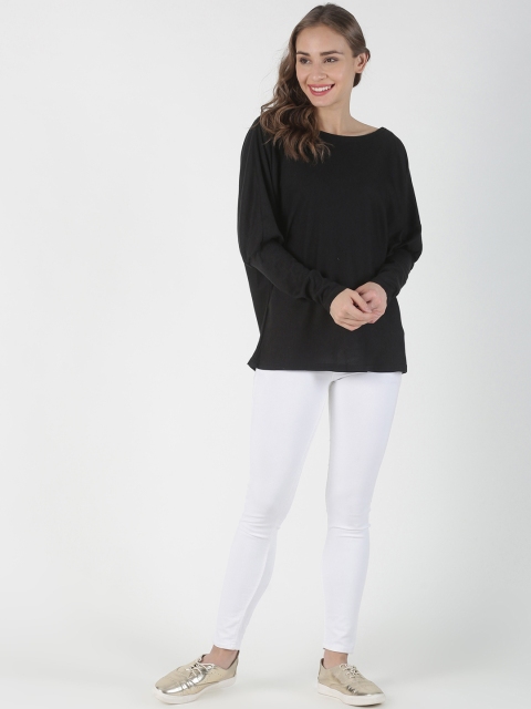 

Blue Saint Women Black Solid Pullover Sweater