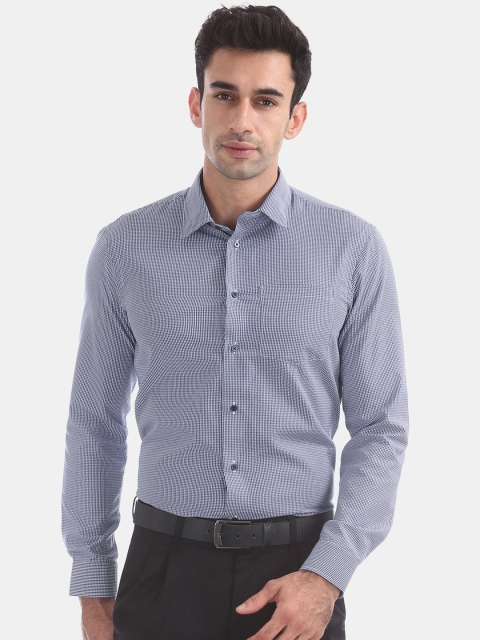 

Arrow New York Men Blue Slim Fit Checked Casual Shirt
