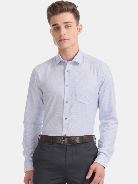 

Arrow New York Men Blue Slim Fit Checked Formal Shirt