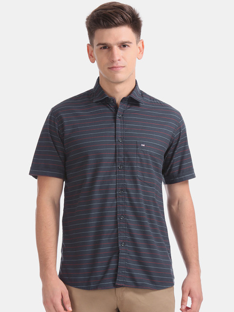 

Arrow Sport Men Blue Regular Fit Striped Casual Shirt
