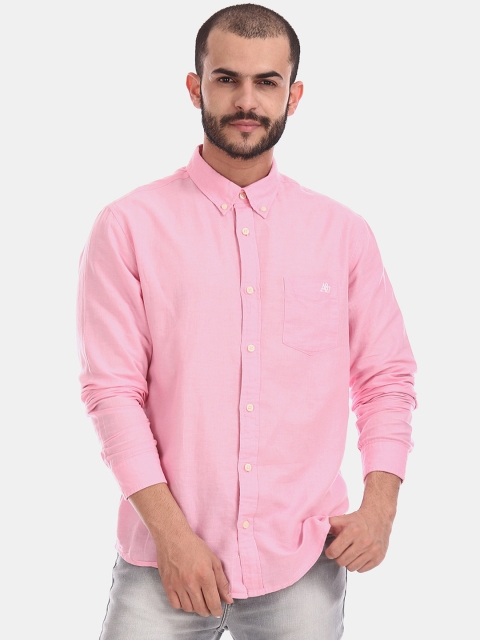 

Aeropostale Men Pink Regular Fit Solid Casual Shirt