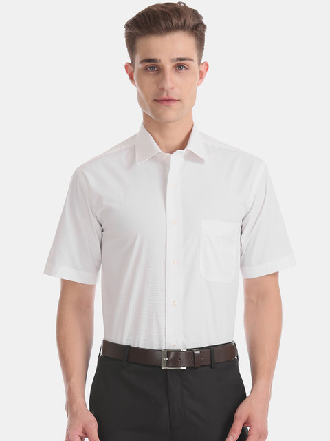 

Arrow Men White Regular Fit Printed Formal Shirt