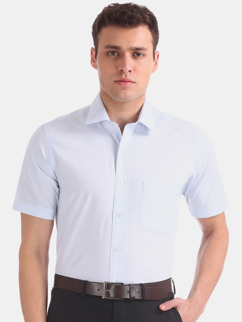 

Arrow Men Blue Regular Fit Printed Formal Shirt