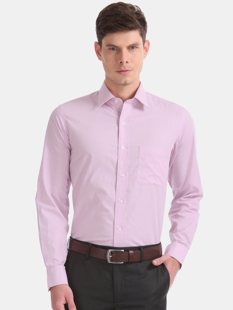 

Arrow Men Pink Regular Fit Striped Formal Shirt