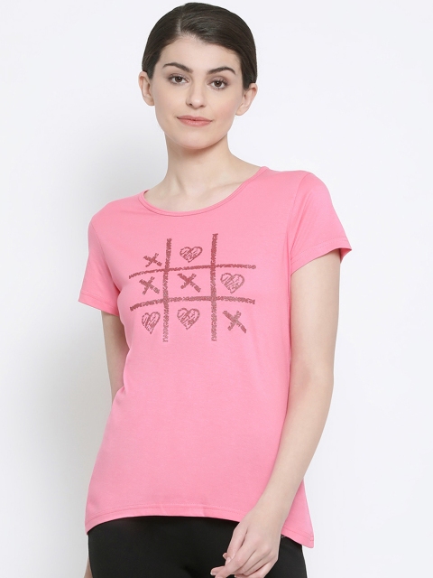 

Kanvin Women Pink Printed Lounge T-Shirt
