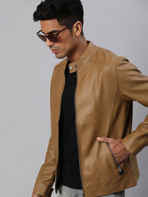 

WROGN Men Mustard Yellow with tinge of Brown Solid Tailored Jacket