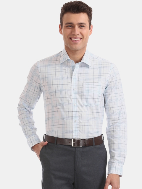 

Arrow Men White & Black Slim Fit Printed Smart Casual Shirt
