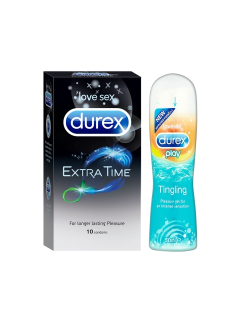 

Durex Pack of Extra Time Condoms & Play Tingling Lubricant, Multi