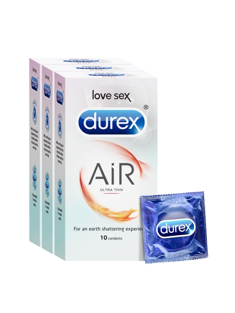 

Durex Pack of 3 Air Lubricated Condoms, Silver