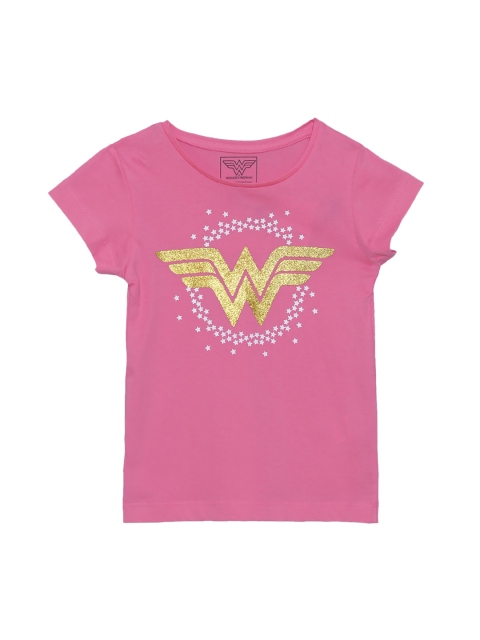 

Kids Ville Wonder Woman featured Pink Tshirt for Girls