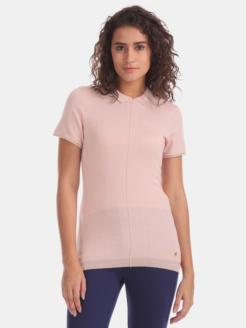 

U.S. Polo Assn. Women Pink Solid Top